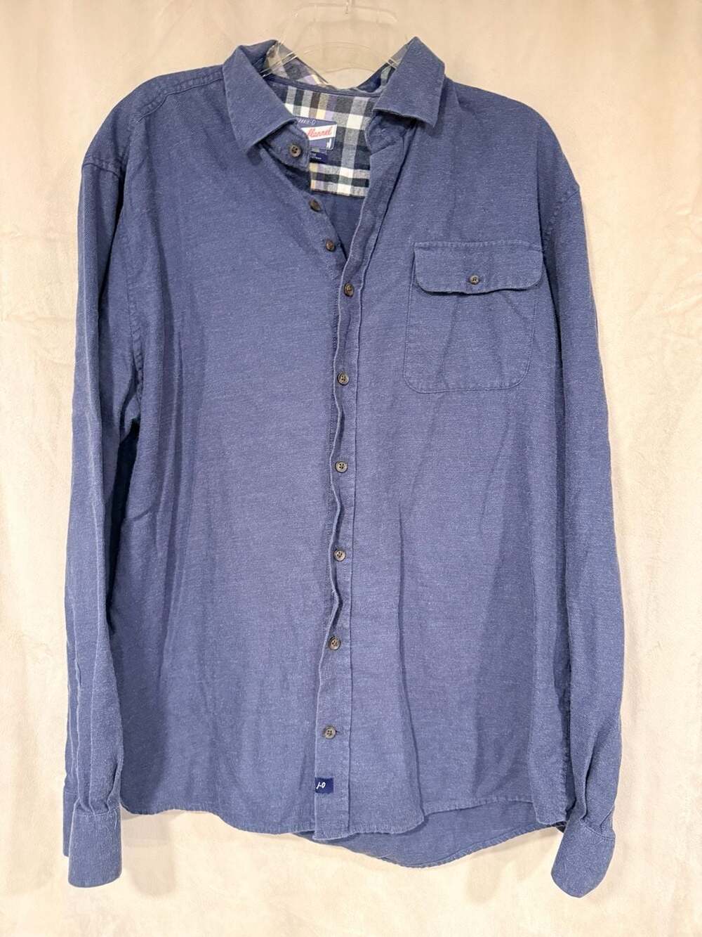 Johnnie-O Surflannel Button Down Shirt Blue Men's XL